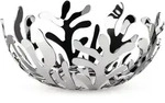 alessi mediterraneo obstschale aus verchromtem stahl, H&ouml;he 9,5 cm, Durchmesser 21 cm