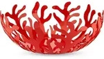 alessi mediterraneo obstschale aus rotem Stahl, H 11 cm, D 29 cm