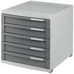 HAN CONTUR Schubladenboxen PS (Polystyrol) Grau, Hellgrau 5 Sch&uuml;be 30 x 38,2 x 30,7