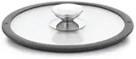 Berndes Glasdeckel mit schwarzem Silikonrand, Glas, transparent