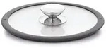 Berndes Glasdeckel mit schwarzem Silikonrand, Glas, transparent