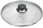 Kr&uuml;ger Glasdeckel "Diamat" 32 cm mit Edelstahlschutzrand