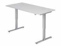 Schreibtisch T-Fuß, elektrisch höhenverstellbar, 160 x 80cm, weiß