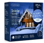 Lumineo LED Eiszapfen Lichterkette 5m Twinkle Effekt 119 LEDs 34 Str&auml;nge