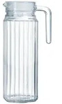 Luminarc Quadro K&uuml;hlschrankkrug mit wei&szlig;em Kunststoffdeckel, 1.1 Liter, Glas,