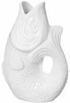 Gift Company Vase Monsieur Carafon S, Dekovase in Fisch-Form, Steingut, Wei&szlig;,...