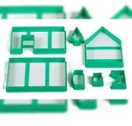 St&auml;dter 7 tlg.Ausstech-Formen-Set Lebkuchen-Haus Motivhaus Hexenhaus Deko Advent
