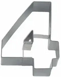 St&auml;dter Ausstecher Zahl 4, Ausstechform, Pl&auml;tzchenform, Keks, Pl&auml;tzchen,
