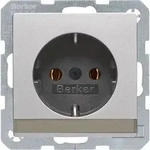 Berker SCHUKO-Steckdose alu/samt 47506084