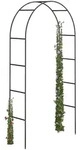 Relaxdays Torbogen Garten pulverbeschichteter Stahl, Rosenbogen f&uuml;r Kletterpflanzen