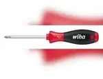 wiha Schraubendreher SoftFinish&reg; Pozidriv mit Rundklinge (00770), PZ1 x 80 mm