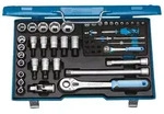 GEDORE Steckschl&uuml;ssel-Satz 1/4"+1/2" 50-teilig 4-30 mm, 19 V20 U-10