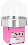 Royal Catering Zuckerwattemaschine - 52 cm - 1200 W - Spuckschutz - pink -