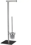 WENKO Stand WC-Garnitur Mod. Lima Edelstahl, rostfrei