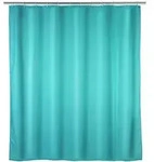 WENKO Anti-Schimmel Duschvorhang Uni Light Blue