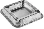 Papstar 10 Aschenbecher, Alu eckig 2,2 cm x 12,5 cm x 12,5 cm