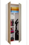 VCM Vandol IIkombi Universalschrank, Reinigungsschrank 2 T&uuml;ren Wei&szlig;,Sonoma-Eiche