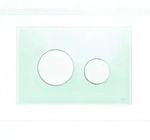 TECEloop WC-Bet&auml;tigungsplatte f. 2-Mengentechnik Glas wei&szlig; Tasten wei&szlig;