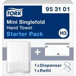 Tork Starter Pack mit Mini Spender f&uuml;r Zickzack-Handt&uuml;cher Wei&szlig; H3, sparsam,