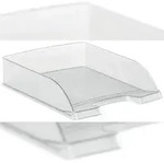 Leitz Plus Briefablage 5227 DIN A4 Transparent Frost 25,5 x 35,7 x 7 cm