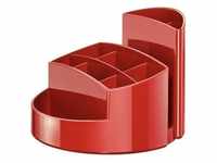 HAN Schreibtisch-Köcher Rondo rot 9 Fächer, 140x140x109mm, Kunststoff