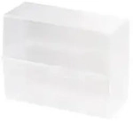 HAN Karteibox DIN A5 quer, max 500 Karten m. Stahlscharnier, transluzent-klar