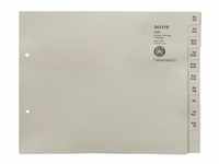 Leitz Registerserie 13520085 DIN A4 A-Z für 100 Ordner Tauenpapier grau
