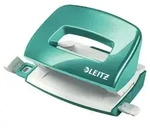 LEITZ Locher WOW Mini NeXXt eisblau, Stanzleistung: 10 Blatt, mit Anschlagschiene