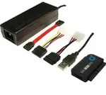 LogiLink Adapter USB 2.0 to 2,5 + 3,5 Zoll IDE + SATA HDD OTB Speicher-Controller ATA