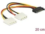 Delock Kabel Power SATA 15pin > 2x 4pin Molex Buchse 20cm