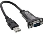 InLine&reg; 33306I USB 2.0 zu Seriell Adapterkabel, USB A an 9pol Sub D Stecker, 0,25m