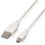 VALUE USB 2.0 Kabel, Typ A - 5-Pin Mini, wei&szlig;, 1,8 m