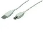Kabel LogiLink USB 2.0 Kabel A-Stecker-B-Stecker grau 5m