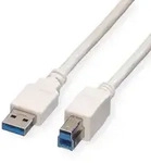 VALUE USB 3.2 Gen 1 Kabel, Typ A-B, wei&szlig;, 3 m