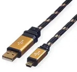 ROLINE GOLD USB 2.0 Kabel, Typ A - 5-Pin Mini, 0,8 m