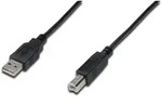 ASSMANN USB 2.0 Kabel Typ A-B 3.0m USB 2.0 konform sw.
