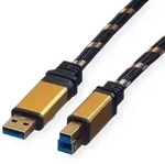 ROLINE GOLD USB 3.2 Gen 1 Kabel, Typ A-B, 3 m