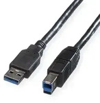 ROLINE USB 3.2 Gen 1 Kabel, Typ A-B, schwarz, 1,8 m