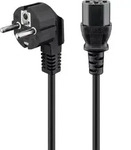 Goobay 51320 Kaltger&auml;te Anschlusskabel abgewinkelt, 5 m, Schwarz, 5 m -