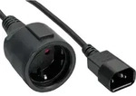 InLine&reg; 16659A Netz Adapter Kabel, Kaltger&auml;te C14 auf Schutzkontakt Buchse, f&uuml;r