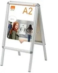 Nobo Plakatst&auml;nder 1902207 DIN A2 Alurahmen silber