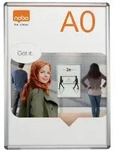 Nobo Premium Plus Plakatrahmen mit Klapprahmen, Gr&ouml;&szlig;e A0, Wandbefestigung durch