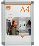 Nobo Premium Plus Plakatrahmen mit Klapprahmen, Gr&ouml;&szlig;e A4, Wandbefestigung durch