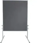 Franken Moderatorentafel X-tra!Line, Filz/Filz, Aluminiumrahmen, 1200 x 1500 mm, grau