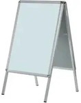 FRANKEN Plakatst&auml;nder Kundenstopper A2 mit Klapprahmentechnik, freistehend,