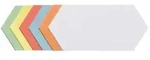Moderationskarte Rhombus, 205 x 95 mm, Altpapier, 250 St&uuml;ck, sortiert