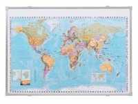 Kartentafel Welt pinnbar, 1:33.000.000, 1380 x 880 mm