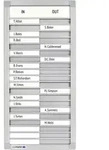 Legamaster PROFESSIONAL Anwesenheitstafel 26 (B) x 54 (H) cm Aluminium, Kunststoff