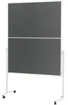 Magnetoplan Moderationstafel Pr&auml;sentationstafel klappbar - mit Rollen - 120x150cm