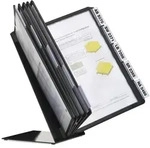 Durable Sichttafelsystem VARIO TABLE mit 10 Tafeln A4 sw